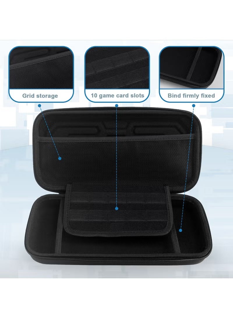 حقيبة حمل متوافقة مع نينتندو سويتش 2، هيكل صلب مقاوم للماء، جراب محمول واقٍ صلب مع جيوب للملحقات والألعاب - Image 5