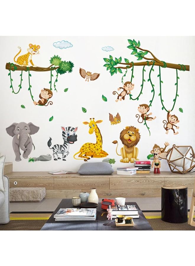 erorex Animal Wall Sticker Animal Theme Wall Decal Sticker Diy Removable Home Decoration Sticker Self Adhesive Waterproof Suitable For Bedroom Living Room Baby Nursery Decoration 30*90Cm - Image 4