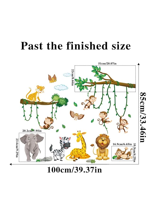 erorex Animal Wall Sticker Animal Theme Wall Decal Sticker Diy Removable Home Decoration Sticker Self Adhesive Waterproof Suitable For Bedroom Living Room Baby Nursery Decoration 30*90Cm - Image 3