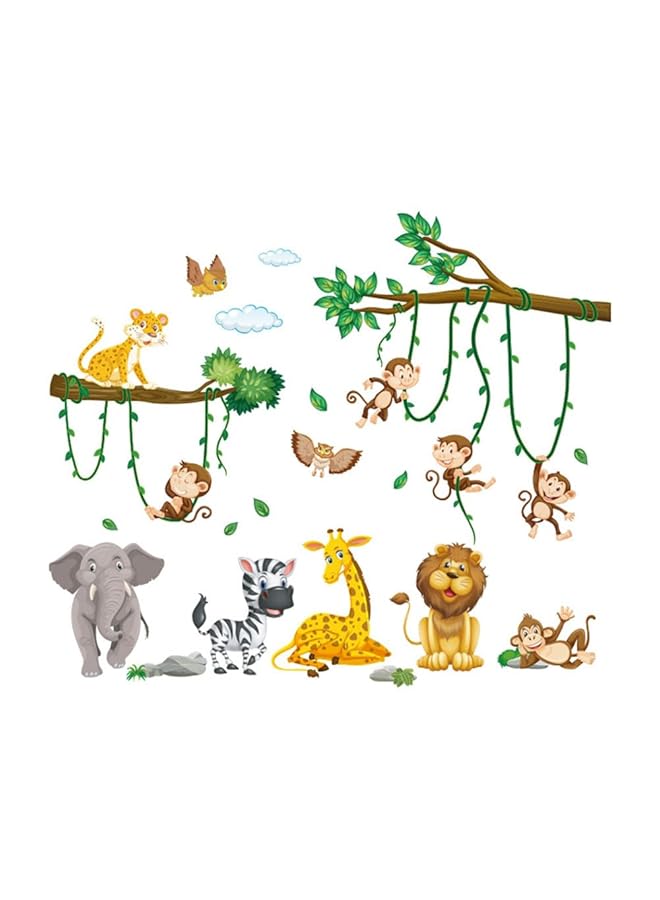 erorex Animal Wall Sticker Animal Theme Wall Decal Sticker Diy Removable Home Decoration Sticker Self Adhesive Waterproof Suitable For Bedroom Living Room Baby Nursery Decoration 30*90Cm - Image 5