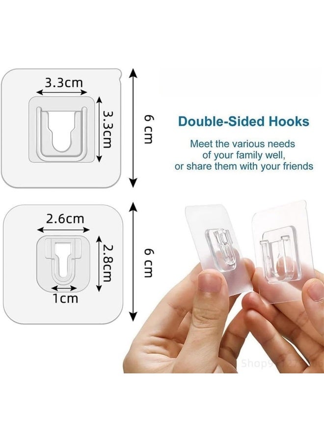 SKY-TOUCH Double-Sided Adhesive Wall Hooks 10 Pairs  - Image 2