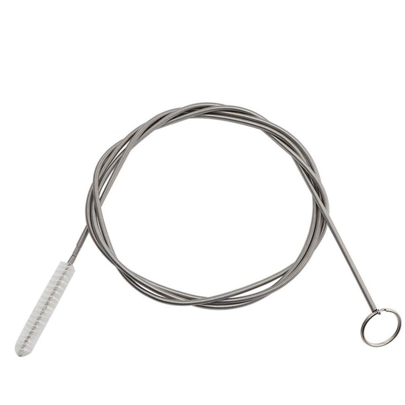 Extra Long Pipe Tube Cleaner Fridge Drain Pipe Dredging Tool Flexible Drain Brush Skinny Tube Spiral Cleaning Brush Drinking Straw Cleaner Brush Nylon Spring Aquarium Filter Brush 155CM 1