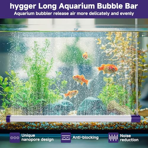 hygger 217 Inch Long Aquarium Bubble Bar UltraFine Quiet Oxygen Diffuser Bubble Curtain Wall SelfSinking Design Fish Tank Bubbler Decorations for Freshwater Saltwater - Image 3