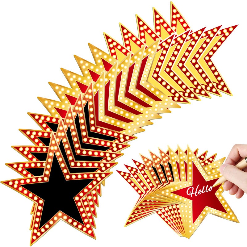 Geosar 90 pcs Movie Star Cardboard Red Carpet Awards Night Cutouts Confetti Cutouts for Bulletin Board Movie Party Decoration Supply Wall (6 Inch) - Image 1