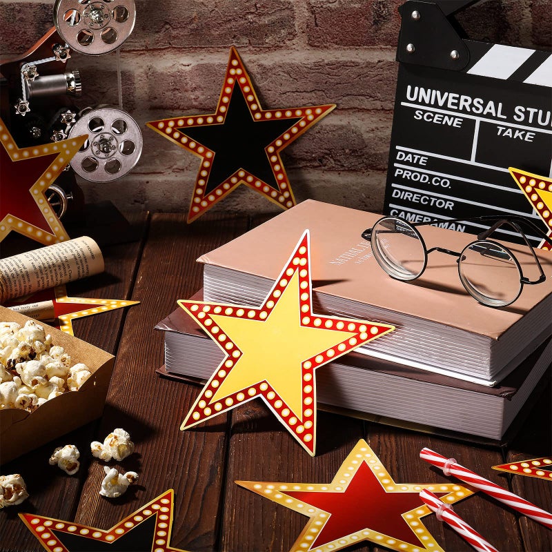 Geosar 90 pcs Movie Star Cardboard Red Carpet Awards Night Cutouts Confetti Cutouts for Bulletin Board Movie Party Decoration Supply Wall (6 Inch) - Image 3