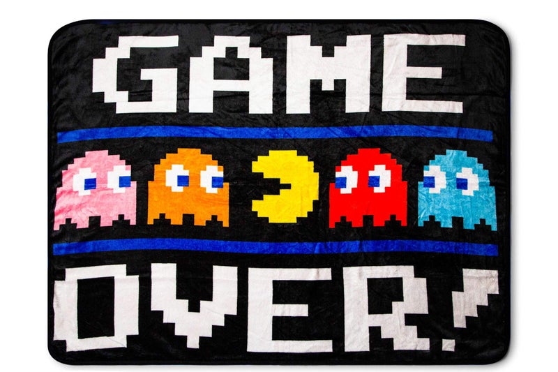 JUST FUNKY PACMan Game Over Throw Blanket  45 x 60 Inch Soft Fleece Blanket