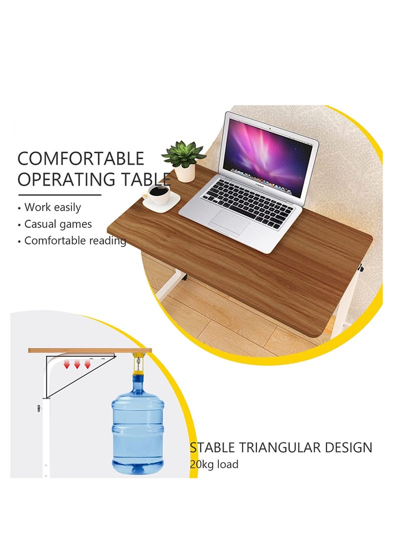 ZUIHAO Home Office Laptop Desk Height Adjustable Desk Standing Desk for Small Spaces Portable Desk Table for Bedrooms 80x40cm - Image 4
