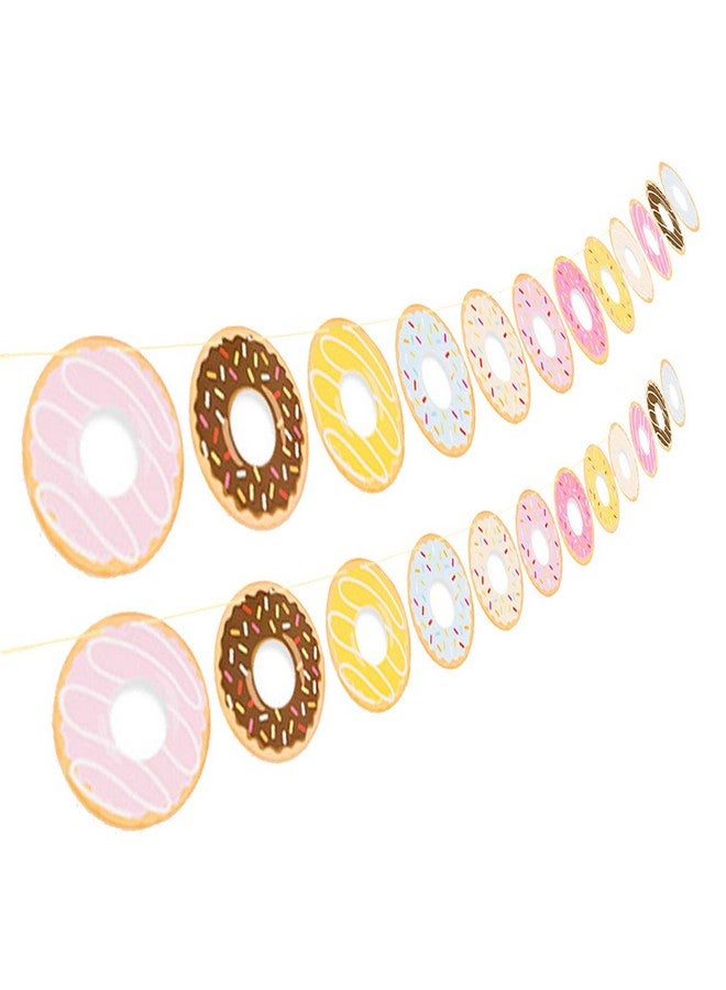 JOLLYSTYLE 2Pcs Donut Party Supplies Party Banners Donut Food Theme Party/Tea Party Decorations Doughnut Baby Shower/Birthday Party Garland Wall Decorations Photo Props - Image 2