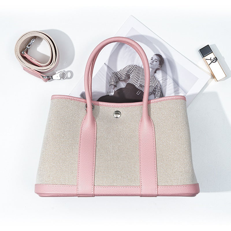 Mini Canvas Garden Bag Togo Leather Handbag Tote Bag Single Shoulder Crossbody Small Bag Women'S One Piece Drop Shipping - Image 1