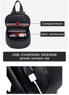 ARCTIC HUNTER حقيبة كتف كروس بودي مقاومة للماء ومضادة للسرقة للجنسين مع منفذ USB مدمج للسفر والتسوق التجاري XB00081  - Image 5