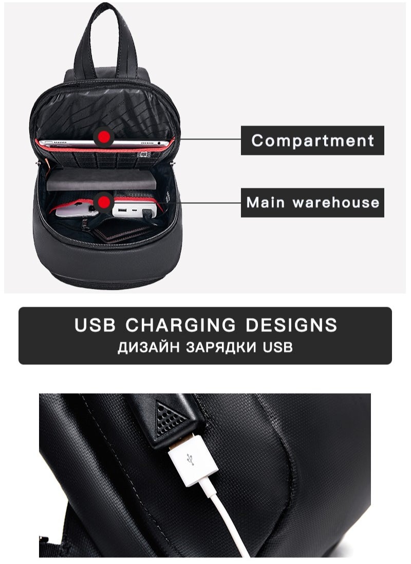 ARCTIC HUNTER - Cross Body Sling Bag Water Resistant Anti Theft Unisex Shoulder bag with Built in USB Port for Travel Business Shopping XB00081 - Image 1