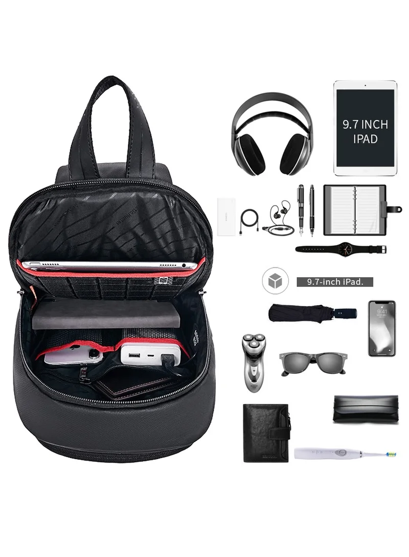 ARCTIC HUNTER Cross Body Sling Bag Water Resistant Anti Theft Unisex Shoulder bag with Built in USB Port for Travel Business Shopping XB00081