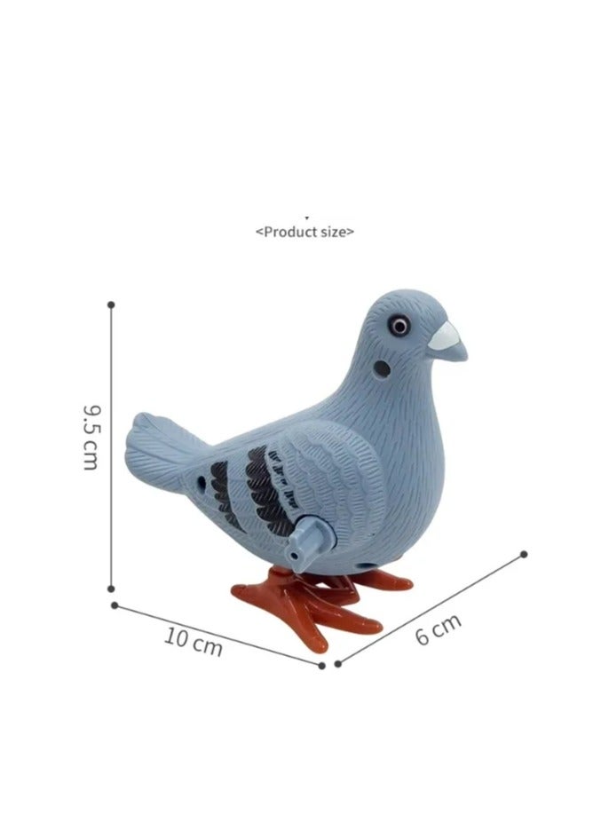 2 Pcs Pigeon Wind-up Toys Pigeons Bird Whistle Pigeon Stuffed Animal Bird Whistle for KidsMini Clockwork Jumping Pigeons for Kids Ideal for Easter Birthdays Party Favors and Student Prizes  - Image 3