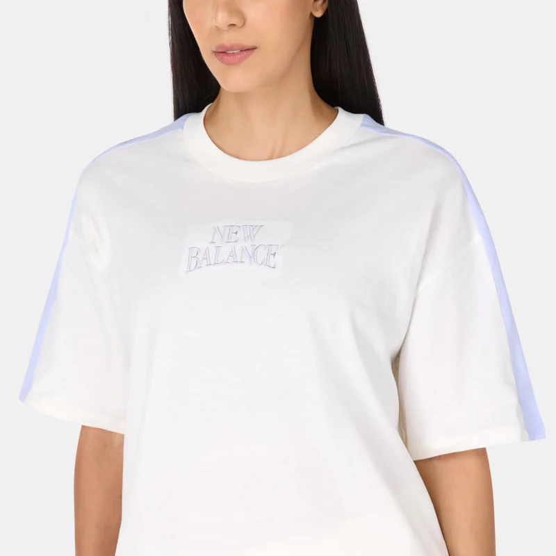 New Balance Beige Women's Trackside T-Shirt for Women | Best Price UAE