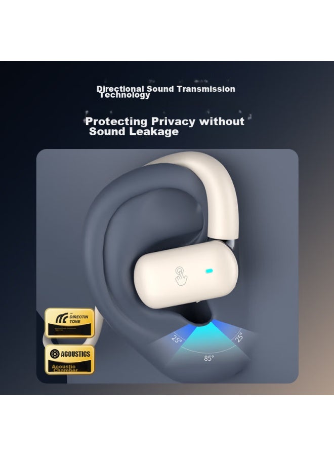 Newmine سماعات بلوتوث Hm-50، مفهوم توصيل العظام، تصميم مفتوح حقيقي لاسلكي، ليست داخل الأذن، تصميم خطاف الأذن، للرياضة والجري، مقاومة للماء، عمر بطارية طويل، وظيفة المكالمات، تقليل الضوضاء، مناسبة لأبل، هواوي، شاومي - Image 4