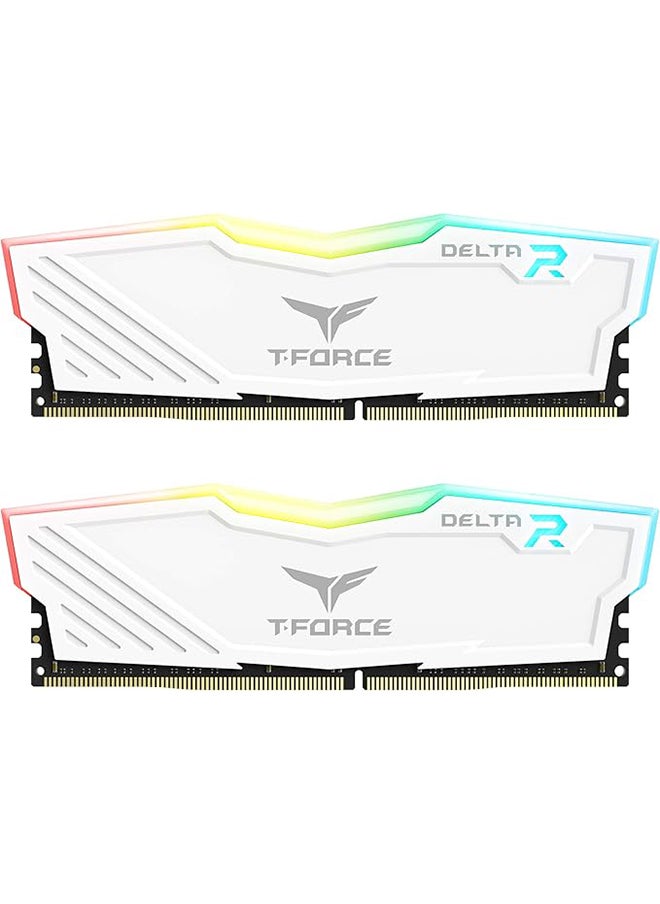 تيم جروب وحدة ذاكرة عشوائية للألعاب المكتبية T-Force Delta RGB DDR4 سعة 32 جيجابايت (2x16 جيجابايت) بتردد 3600 ميجاهرتز (PC4-28800) CL18  - Image 1