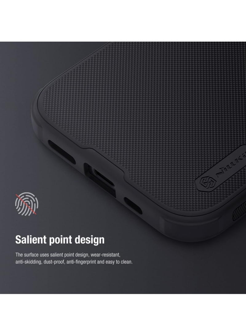 Nillkin Case Cover Super Frosted Pro  Case Anti-Scratch & Slip For Iphone 15 Pro Max (Black) - Image 2