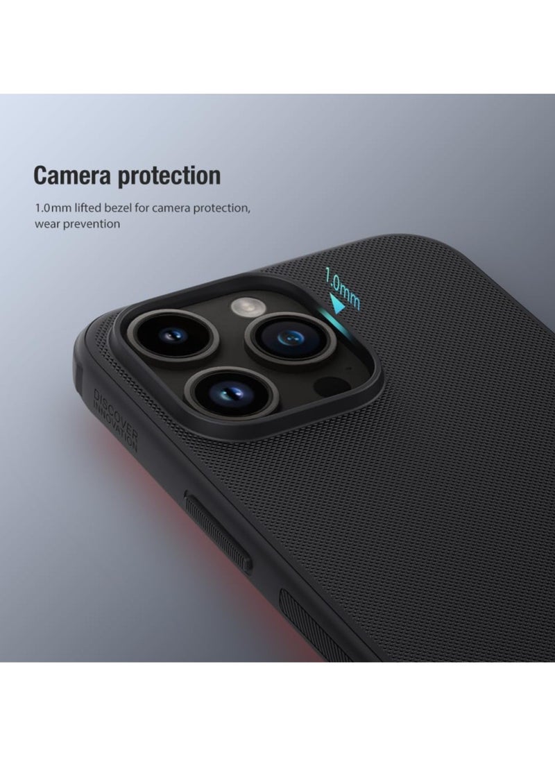 Nillkin Case Cover Super Frosted Pro  Case Anti-Scratch & Slip For Iphone 15 Pro Max (Black) - Image 3