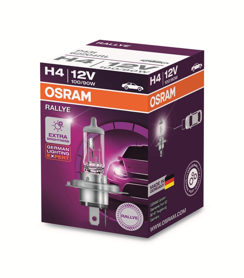 Osram Rallye H4 Halogen 62204 Exterior Headlight Bulb (12V, 100/90W) - Image 1