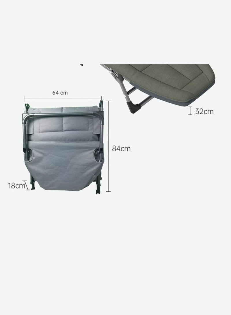 Jeep Foldable Camping Bed – Easy Setup, Reinforced Steel Frame, 3D Pillow, High-Resilience Sponge, Non-Slip, American-Style Design for Comfort & Durability  - Image 5