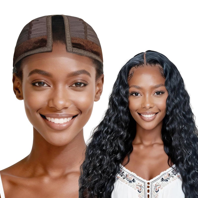Labhairs Wig Grip Cap for Women - Non Slip, Adjustable Wig Caps Holds Glueless Wigs Securely in Place, Reusable Cap with Headband for Lace Front Wigs, One Size Fits All (Brown) - Image 1