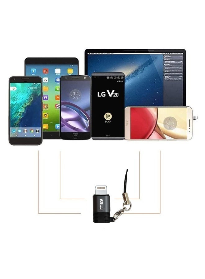 آیمی محول IMEE IM-228 من النوع C أنثى إلى Lightning ذكر، محول USB 2.0 OTG لأجهزة iPhone وiPad، يدعم نقل البيانات والشحن، متوافق مع محرك أقراص فلاش، ولوحة الألعاب، وسماعات الرأس، والطابعة، والكاميرا، بتصميم صغير الحجم مع حبل قصير مرفق، خفيف الوزن 5.4 جرام - Image 3
