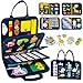 Qizfun Toddler Busy Board Montessori Toys Sensory Busy Book Educational Learning Travel Toy for Airplane Car Keeps Toddlers Entertained Birthday Gifts for Toddler Boys Girls BlueP8 - Image 3