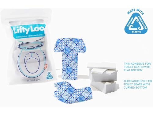 Lifty Loo Toilet Seat Handle - Lift More, Less Mess -Easy Application 2 Pack White - Image 3