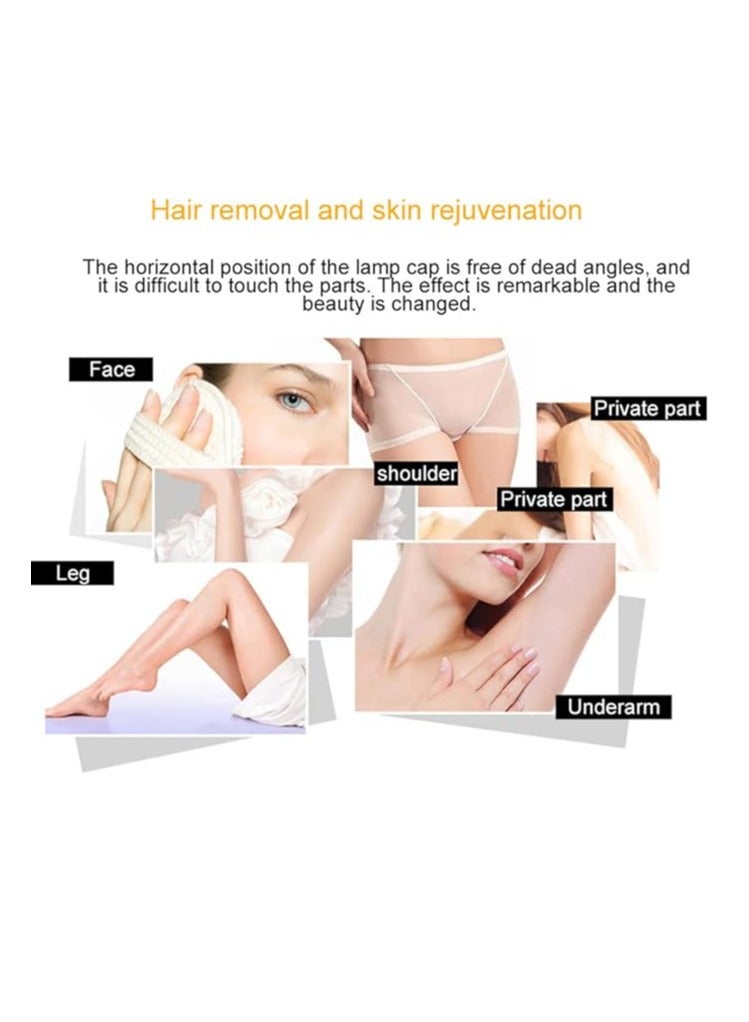 جهاز إزالة الشعر بالليزر IPL العالمي للنساء والرجال، آلة إزالة الشعر الدائمة بدون ألم لكامل الجسم، الوجه، الساق، الذراع، الظهر، خط البيكيني للاستخدام المنزلي، سلكي - Image 3