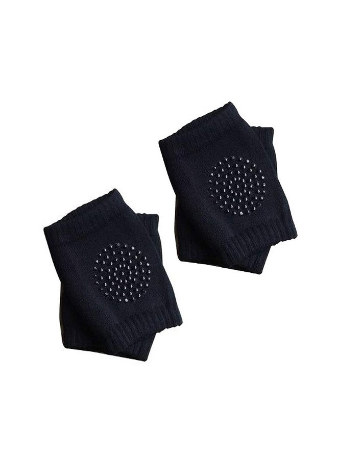 Safe-O-Kid Pack Of 2 Crawling Baby Toddler Infant Anti Slip Elbow And Knee Pads Guards Black  - Image 1