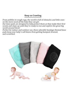 Safe-O-Kid Pack Of 2 Crawling Baby Toddler Infant Anti Slip Elbow And Knee Pads Guards Black  - Image 4