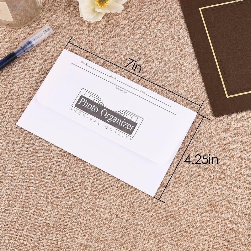 Lineco , Acid-Free Photo organizer White File Envelopes 4x6 Inch, for Photos, Postcards, Greeting Cards (25/Count, 8 Pack) - Image 2