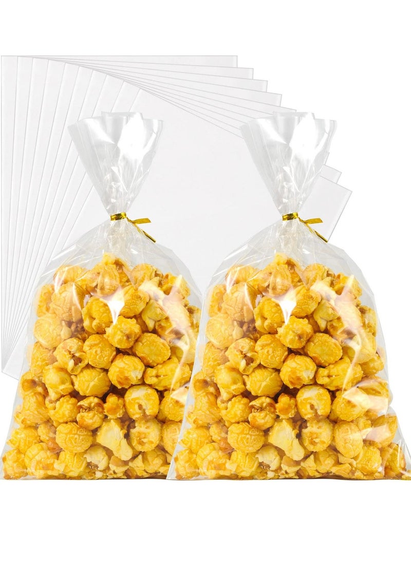 SYOSI - 100 Pack 6"x10" Clear Plastic Cellophane Bags with 3" Twist Ties Goodie Bags, for Candy Bags, Cookie Bags, Treat Bags, Gift Wrapping, Decorations, and Food Storage - Image 1
