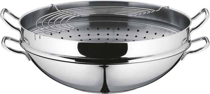 WMF All-in-One Macao Wok Cooking set 4PC, Stainless Steel. Oven Safe. - Image 4