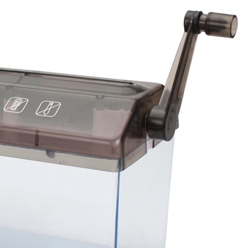 Mini A4 Hand Crank Paper Shredder Document Cutter Portable Office Home Use - Image 5