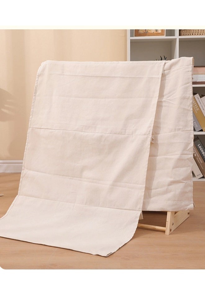 HOOPZOZA - Wooden And Canvas Bookshelf For Kids Book Rack Kids Bookshelf Storage Rack Natural Beige - Image 1