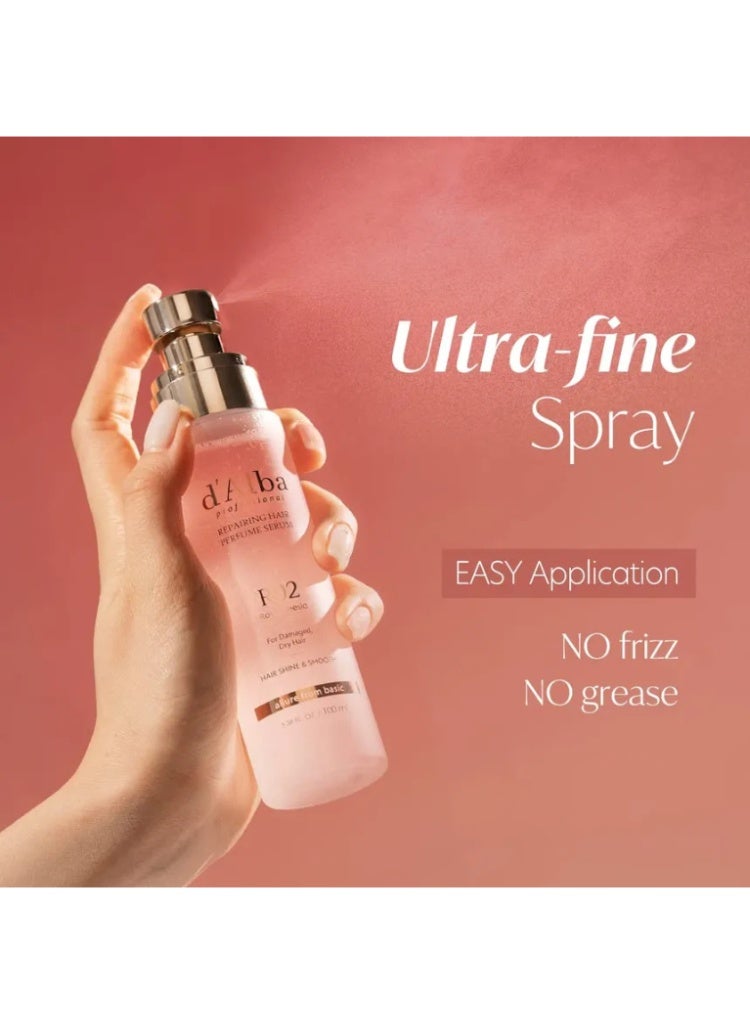 d'Alba Dry, Damaged & Dull Hair Repair – d’Alba Hair Perfume Serum + Aromatic Spray Serum Set for Shine, Softness & Breakage Protection - Image 4