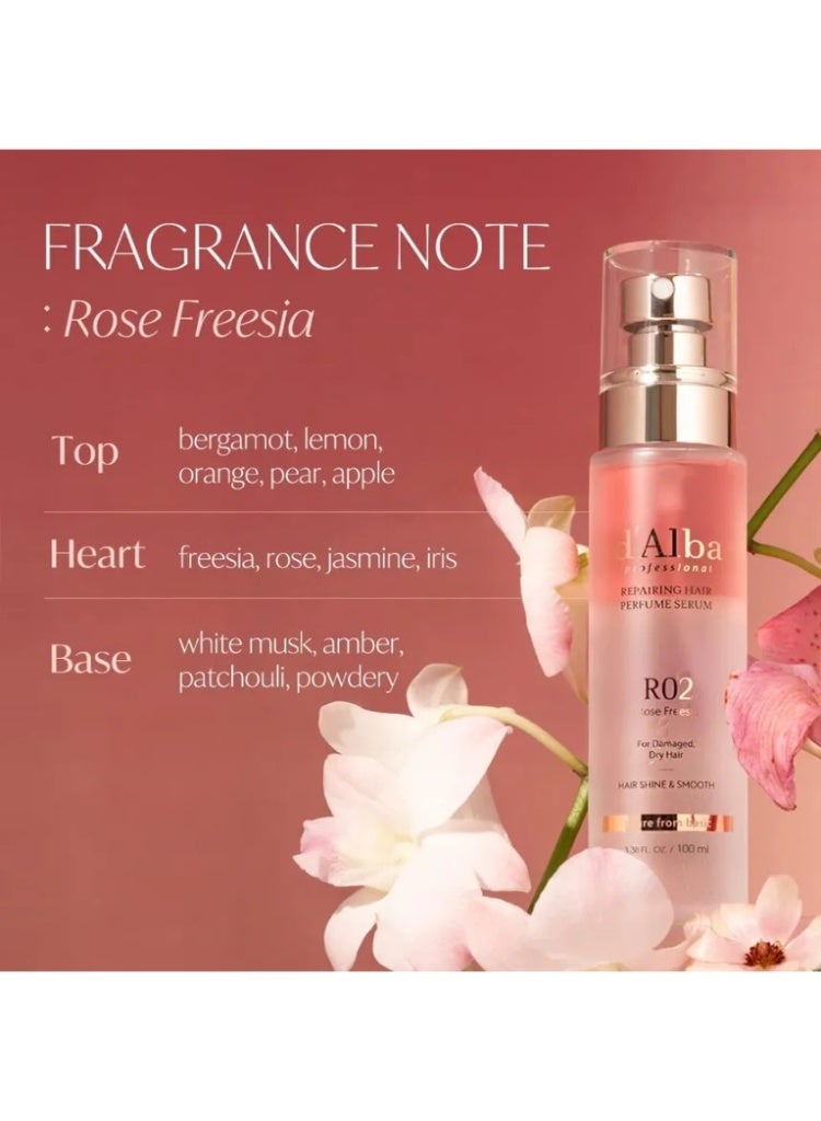 d'Alba Dry, Damaged & Dull Hair Repair – d’Alba Hair Perfume Serum + Aromatic Spray Serum Set for Shine, Softness & Breakage Protection - Image 3