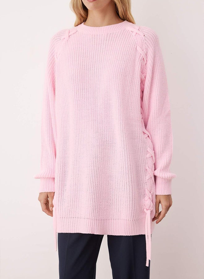 trendyol Pink Knitted Detailed Sweater - Image 2