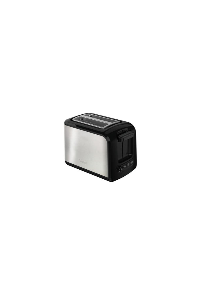 Tefal New 2-Slice Toaster  TT410D , 850W, Stainless Steel, Reheat & Defrost Functions, Easy-Clean Crumb Tray 850 W TT410D Stainless Steel - Image 3