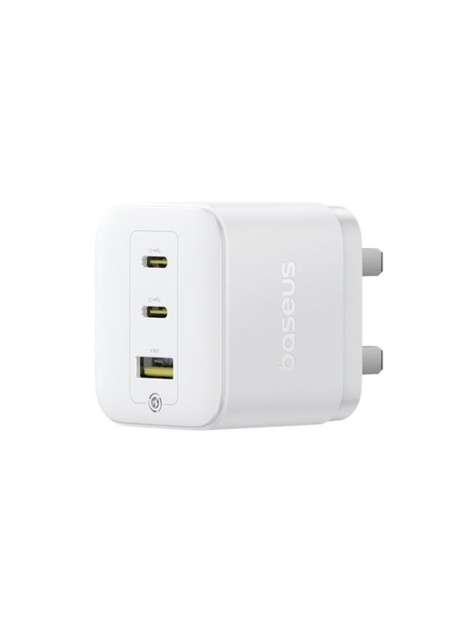 بيسوس شاحن سريع بالم 65 واط 2C+U مع كابل Type-C إلى Type-C بقوة 100 واط - (قابس بريطاني) - Image 1