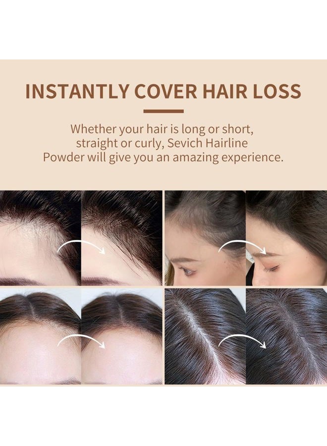Sevich Hairline Powder，Instantly Conceals Hair Loss, Root Touch up Powder, Hair Shadow Toppers for Women & Men, Touch Up for Thinning Gray Hair, Windproof & Sweatproof, Dark Brown - Image 3
