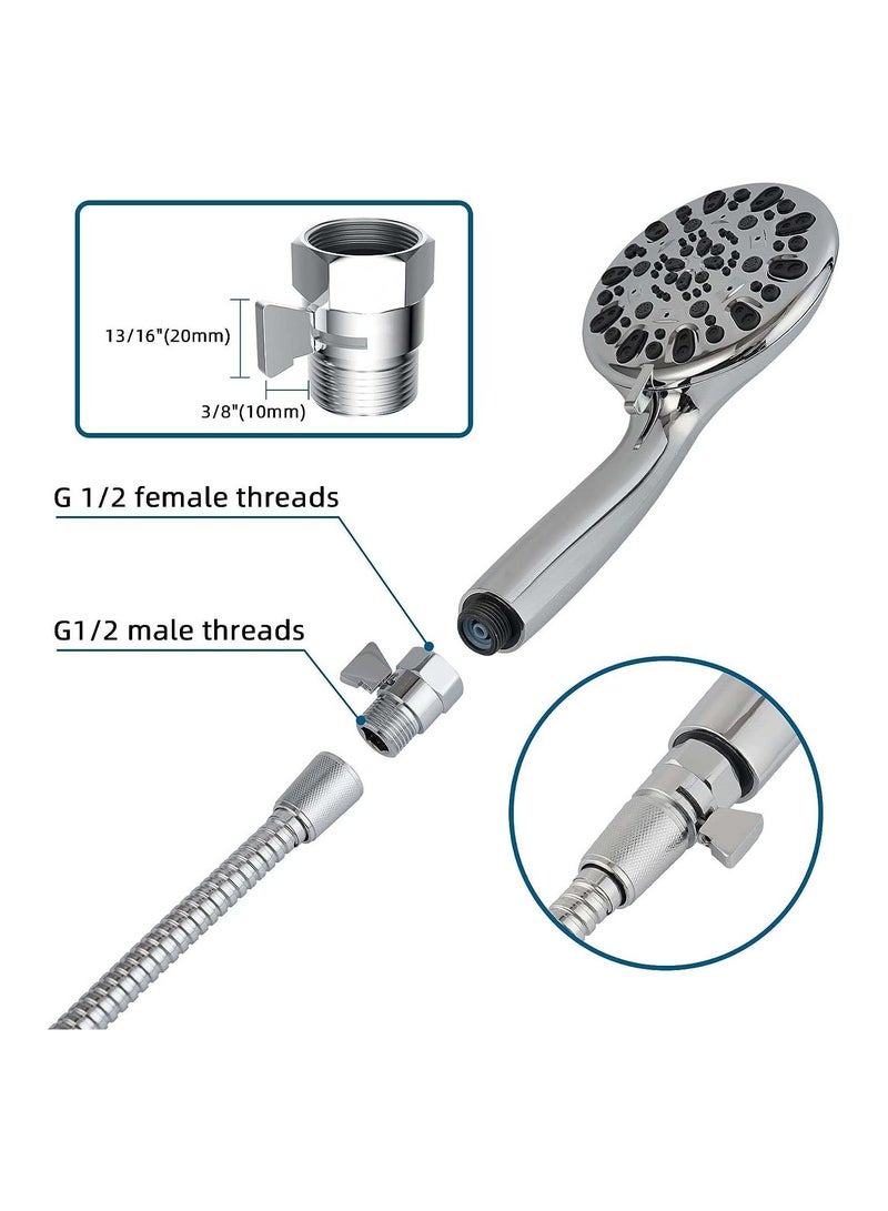 Water Flow Control Valve, Angle Simple Brass Shut Off Valve G1/2 Brass Shut-off Valve with Handle for Handheld Shower, Water Volume Pressure Adjust Valve, Shower Head Flow Control Valve - Image 4