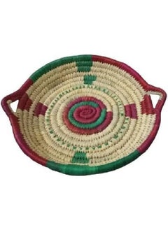 ماركة غير محددة سلة مخبز مصنوعة يدوياً من أوراق النخيل سلة مصنوعة يدوياً لديكور المنزل  - Image 1