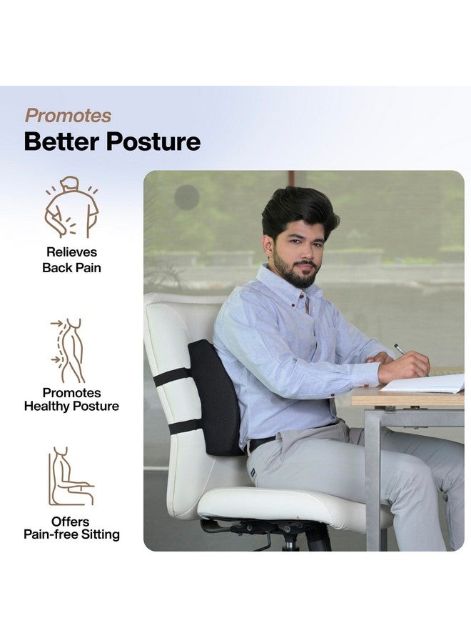 FOVERA Lumbar Support for Chair, Orthopedic Back Support Memory Foam Backrest Cushion - Designed for Back Pain Relief - Ideal Back Pillow for Computer/Office Chair (Mesh Black, Standard) - Image 3