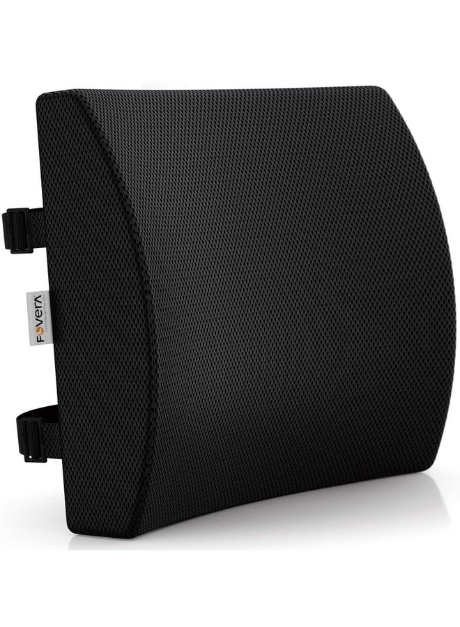 FOVERA Lumbar Support for Chair, Orthopedic Back Support Memory Foam Backrest Cushion - Designed for Back Pain Relief - Ideal Back Pillow for Computer/Office Chair (Mesh Black, Standard) - Image 1
