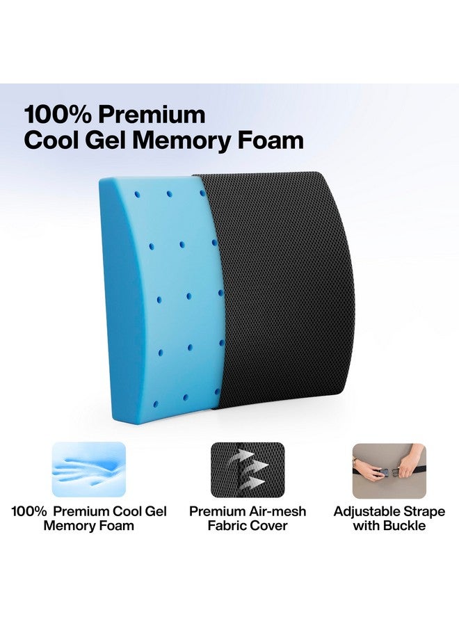 FOVERA Lumbar Support for Chair, Orthopedic Back Support Memory Foam Backrest Cushion - Designed for Back Pain Relief - Ideal Back Pillow for Computer/Office Chair (Mesh Black, Standard) - Image 5