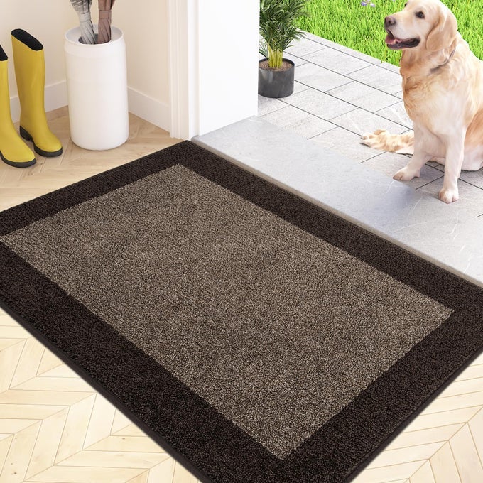 DIRT TRAPPER INDOOR DOOR MAT 60 X 90 CM NONSLIP ENTRANCE RUG MACHINE WASHABLE DOG DOORMAT INSIDE FLOOR MAT FOR ENTRYWAY MUDDY SHOES PAWS