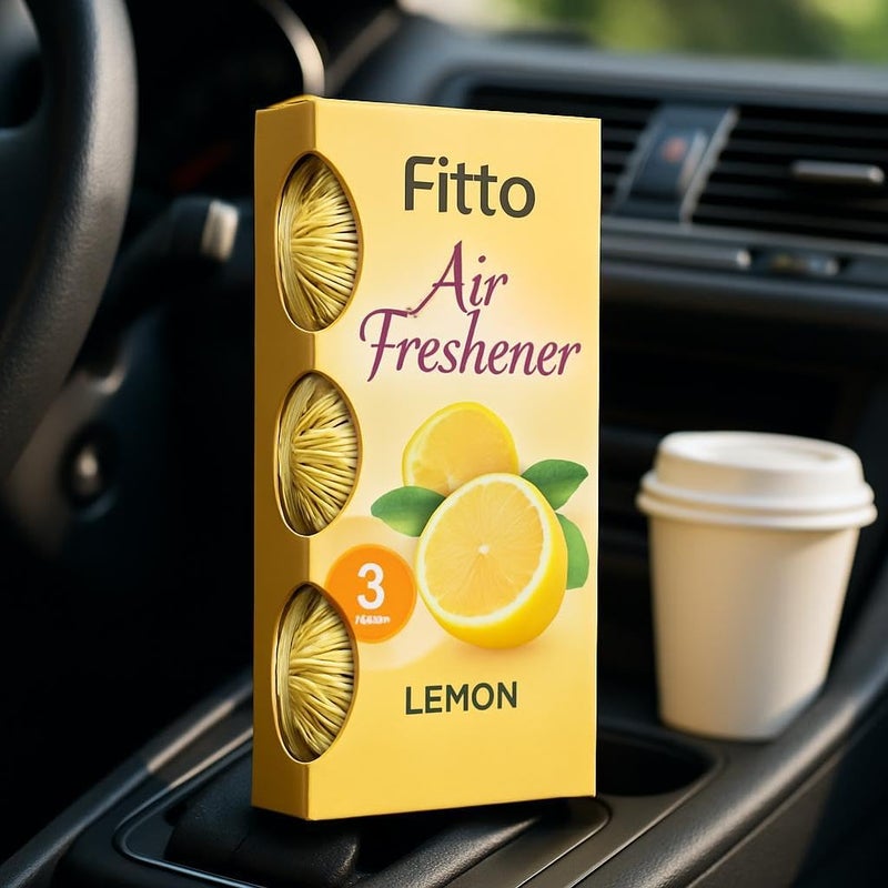 Fitto Car Air Freshener  Scent Pack of 3 Long Lasting Hanging Perfume for Car Interior - Image 1