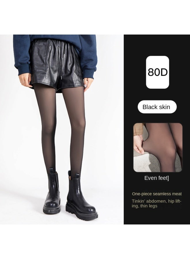 Anti-snag Durable Women's Autumn Thin Pantyhose Black Silk 0d Ultra-transparent Polka Dot Black Stockings